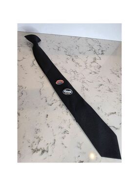 Men's Black Clip-On Tie 18" with 2 Geek Squad Tie Tacks
